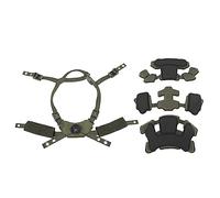 Omquot Correa para la Barbilla del Casco, Compatibilidad Suave y Fuerte, Tamaño Portátil, Cómodo Juego de Almohadillas para el Casco, Mano de Obra Exquisita para ME para Wendy (Esponja Verde Militar)