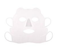 Omquot Cubierta de Máscara Facial de Silicona que Previene la Evaporación del Suero Herramienta de Belleza Reutilizable con Gancho para la Oreja de Panda para Uso Diario Blanco