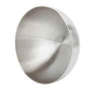 Omquot Cuenco Redondo, Ensaladera Multiusos de 7,9 Pulgadas de Diámetro, Práctico Aislamiento de Doble Pared a Prueba de Polvo para Viajes para Restaurante (Plata)