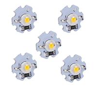 Omquot Cuentas de Lámpara LED de Alta Potencia, 200LM, 1W, 5V, Para Accesorios de Iluminación, 25 uds. Para Luces de Modelado DIY, Focos, Iluminación Interior (Blanco cálido)
