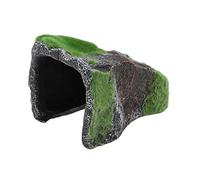 Omquot Cueva Escondite de Reptiles, Plataforma para Tomar el Sol de Resina para Tortugas, Animales Acuáticos, Decoración de Acuario para Gecos, Arañas, Cueva de Tortuga con Agujero Oculto para