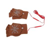 Omquot de Invierno con Calefacción USB, Calentadores de Manos Suaves y Seguros para Escribir, Jugar y Más, 1 par para Salidas Frías (Café)