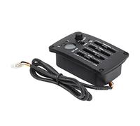 Omquot EQ Equalizer Pickup Guitarra acústica Preamplificador 4 bandas para guitarras populares clásicas con afinador integrado y pantalla LED, metal negro + material plástico, SE-4N, tomas de salida