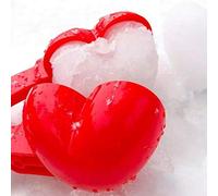 Omquot Fabricante de bolas de nieve en forma de corazón, herramienta de pinza de bola de nieve de plástico resistente para batallas de invierno rojo de 13.39 pulgadas para niños y adultos (rojo #45)
