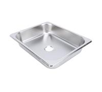 Omquot Fregadero para Lavabo de RV, Drenaje Eficiente, Gran Capacidad, Fregadero de Cocina para RV de 325 X 265 X 65 Mm con Salida de 40 Mm para Barco (Color acero inoxidable, pulido y cepillado.)