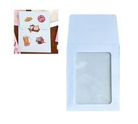 Omquot - Fundas protectoras para tarjetas inspiradas en macaron azul, estilo sobre personalizable para embalaje de cartas 1,97 x 4,33 x 3,35 pulgadas