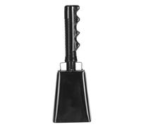 Omquot Generador de Ruido de Campana de Vaca con para Eventos Deportivos, Juegos de Fútbol, Antideslizante, Seguro para Adultos y Niños, Metal/PVC, 9,05 X 2,24 X 1,96 Pulgadas, Eventos (Negro)
