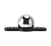 Omquot Herramienta de Enfriamiento de café con Soporte Extraíble y Diseño de Acero Inoxidable para Mejorar el Sabor del café y la Experiencia de Enfriamiento, 1 Bola de Hielo, 1 Soporte (Negro)