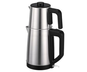 Omquot Hervidor de agua de doble cacerola, tetera turca, construcción estable, conservación de temperatura para decoración de cocina