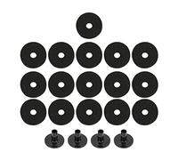 Omquot Juego de 20 Fieltros y Fundas para platillos. Las Almohadillas de Fieltro de Garantizan una Altura de Posicionamiento para Tocar la batería. (Negra)
