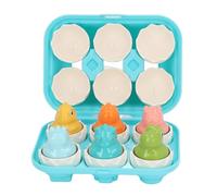 Omquot Juego de Juguetes Educativos con Forma de Huevo de 6 Piezas para Niños Pequeños y Bebés, Que Mejoran Las Habilidades de Resolución de Problemas y el Desarrollo Lógico, Material Plástico