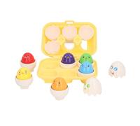 Omquot Juego de Juguetes Educativos con Forma de Huevo de 6 Piezas para Niños Pequeños y Bebés, Que Mejoran Las Habilidades de Resolución de Problemas y el Desarrollo Lógico, Material Plástico