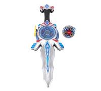 Omquot Juego de Lanzador de Espada Superior de Batalla Brillante con Sonidos Rítmicos, Efectos de Luz Vívidos, Juguete de Coordinación Ojo-Mano, Adecuado para Niños