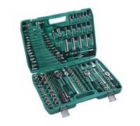 Omquot Juego de Llaves de Tubo de 216 Uds., Kit de Herramientas Automotrices Métricas Duraderas para Entusiastas de la Reparación de Automóviles, Acero Al Cromo Vanadio