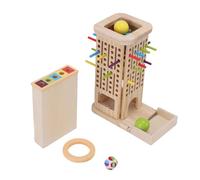 Omquot Juego de Mesa de Madera 3 en 1 con Palos y Dados, Juguetes Educativos de Matemáticas para el Desarrollo de Habilidades Motoras Finas