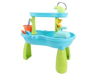 Omquot Juego de Mesa de para Niños, área de Juego Grande, Accesorios Completos, Fáciles de Limpiar para Familias, Jardines de Infancia, Juguetes de Verano, 19 Uds.