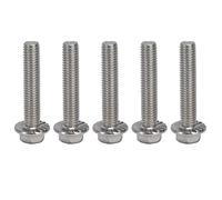 Omquot Juego de Pernos de Cabeza Hexagonal con Bridas de Acero Inoxidable M10x1.5 A2-70 para Instalación y Apriete Finos, 20 Piezas para Entusiastas del Bricolaje (M10*50)