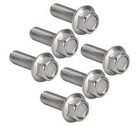 Omquot Juego de Pernos de Cabeza Hexagonal con Bridas de Acero Inoxidable M10x1.5 A2-70 para Instalación y Apriete Finos, 20 Piezas para Entusiastas del Bricolaje (M10*30)