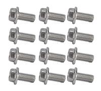 Omquot Juego de Pernos de Cabeza Hexagonal con Bridas de Acero Inoxidable M10x1.5 A2-70 para Instalación y Apriete Finos, 20 Piezas para Entusiastas del Bricolaje (M10*20)