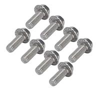 Omquot Juego de Pernos de Cabeza Hexagonal con Bridas de Acero Inoxidable M10x1.5 A2-70 para Instalación y Apriete Finos, 20 Piezas para Entusiastas del Bricolaje (M10*25)
