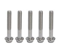 Omquot Juego de Pernos de Cabeza Hexagonal con Bridas de Acero Inoxidable M10x1.5 A2-70 para Instalación y Apriete Finos, 20 Piezas para Entusiastas del Bricolaje (M10*65)