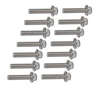 Omquot Juego de Pernos de Cabeza Hexagonal con Bridas de Acero Inoxidable M10x1.5 A2-70 para Instalación y Apriete Finos, 20 Piezas para Entusiastas del Bricolaje (M10*45)