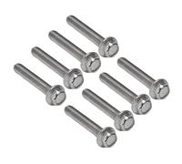 Omquot Juego de Pernos de Cabeza Hexagonal con Bridas de Acero Inoxidable M10x1.5 A2-70 para Instalación y Apriete Finos, 20 Piezas para Entusiastas del Bricolaje (M10*60)