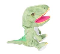 Omquot Juguete de Mano de Dinosaurio Suave, Juguete de Mano de Dinosaurio de Peluche Colorido para Contar Historias Coleccionable de 11,8 Pulgadas para Niños en Edad Preescolar (Verde)