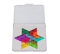Omquot Juguete de Rompecabezas Tangram para Niños, Juego Educativo con Desarrollo del Pensamiento Lógico para la Interacción Entre e Hijos, Plástico, 14 X 14 X 2 Cm (Hexagonal #13)