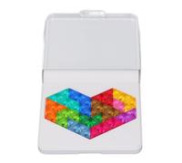 Omquot Juguete de Rompecabezas Tangram para Niños, Juego Educativo con Desarrollo del Pensamiento Lógico para la Interacción Entre e Hijos, Plástico, 14 X 14 X 2 Cm (En Forma de corazón)