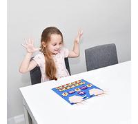 Omquot Juguete Educativo de Fieltro, Tablero de Fieltro con Números Seguros y Duraderos, Coordinación Mano-Ojo, Entrenamiento de Inteligencia Innovador para Niños para Jardín de Infantes (Azul)