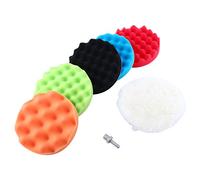 Omquot Kit de Encerado para Pulidor de Automóviles para Detalles de Automóviles, Juego de Almohadillas de Pulido Profesionales para Máquina Eléctrica, Adaptador de Taladro M14 Incluido, Adecuado