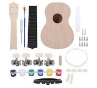 Omquot Kit de Ukelele Pintado de 21 Pulgadas para Niños que Elaboran Divertidos Juguetes Ligeros de Tilo Hechos a Mano