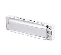 Omquot KONGSHENG Armónica Elegante en Sib Mayor con Lengüeta Resistente a la Corrosión, Armónica de Blues de 10 Orificios para Aprendizaje Musical y Relajación (Blanco)