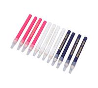 Omquot Lápices para Marcar Telas de Costura, Marca Transparente Duradera, 12 Piezas para Modistas, Sastres, Tiza, Manualidades, Blanco, Azul, Rosa, para Acolchar, Puntada de Bordado