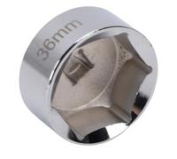 Omquot Llave de vaso de filtro de aceite de 36 mm con mango fuerte para fácil desmontaje e instalación para varios vehículos, acero