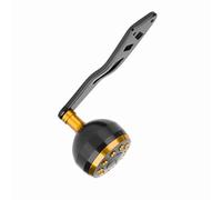Omquot - Mango de carrete de pesca de metal, repuesto duradero para carretes A/D/S, negro + oro para los amantes de la pesca (brazo oscilante único Lei Qiang de oro negro de 38)