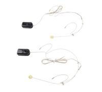 Omquot Micrófono Inalámbrico Montado en la Cabeza Diseño Liviano y Duradero para Enseñar a Hablar en Público y Transmitir en 2.4G 2 Transmisores 1 Receptor