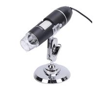 Omquot Microscopio USB 1600X de Alta Definición Portátil de Electrones Digital para Uso Educativo y de Laboratorio 3 en 1 con Soporte Giratorio 360