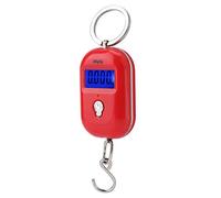 Omquot Mini Báscula Electrónica Portátil de 25kg/5g, Llavero de Bolsillo Digital, Gancho de Peso