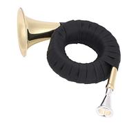 Omquot Mini Cuerno de Caza Bb de Latón Trompa Portátil para Amantes de la Música Tono Ligero y Puro para Estudiantes Dorado 5,9 X 6,7 X 3,0 Pulgadas