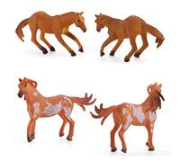 Omquot Mini figuras de acción de caballos realistas, modelo educativo de caballos en miniatura, alta simulación para coleccionar