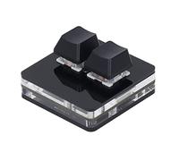 Omquot Mini Teclado Programable para Juegos de 2 Teclas para Office Home, Tipo C a USB, Todo Negro, Práctico y Compacto, para Entusiastas de los Juegos