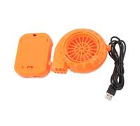 Omquot Mini Ventilador para Disfraz de Dinosaurio Inflable Portátil 6 V Suministros de Fiesta de Cumpleaños Ecológico Naranja 1 Unidad