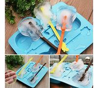 Omquot Molde para Hielo en Forma de Guitarra, Novedad en Bandeja de Silicona para Bebidas Divertidas, Fabricación de Paletas Heladas, Silicona No Tóxica, Molde para Hielo DIY, Tamaño 20,5 X 17 X 2,5