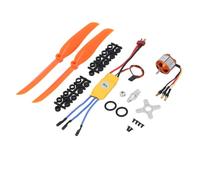 Omquot Motor Saliente sin Escobillas, Salida BEC Modo Lineal 30A ESC Controlador 8060 Juego de Hélices para Avión de Ala Fija RC