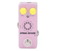 Omquot Pedal de Efecto de Reverberación de Resorte, Pedal de Reverberación de Guitarra Perilla de Permanencia de Mezcla Portátil Resistente con Indicador LED para Rendimiento