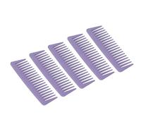 Omquot Peine de Dientes Anchos con Ergonómico, Peine para Desenredar el Cabello para Cabello Largo y Rizado, Paja de Trigo Portátil, 10 Uds.