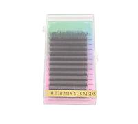 Omquot Pestañas Postizas Easy Fan con Mano de Obra Fina, Suaves 0,07 para Esteticistas de Pestañas Junior e Intermedio (Mezcla de 8-14 mm)