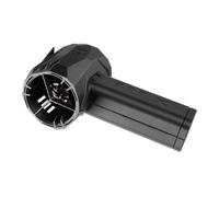 Omquot Potente ventilador eléctrico, ventilador eléctrico con regulación continua de la velocidad de carga de 60 W, 350 km/h con luz ambiental SOS para el desalojo de la